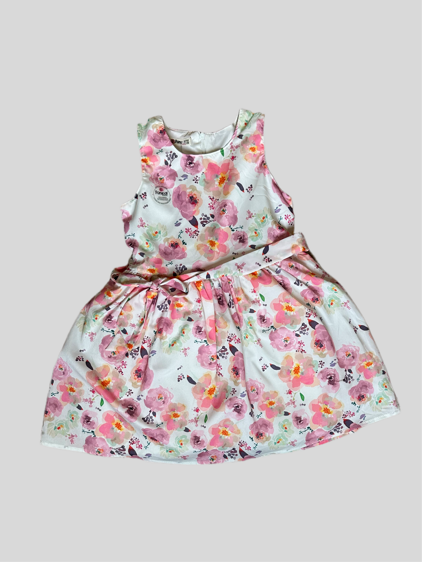 Children's dress with elegant floral print