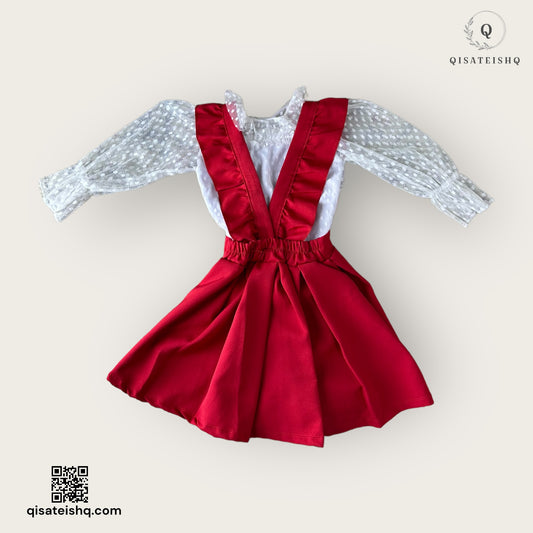 Girls' set consisting of a lace top and a baby-style skirt