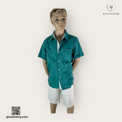 Short sleeve shirt and shorts for boys