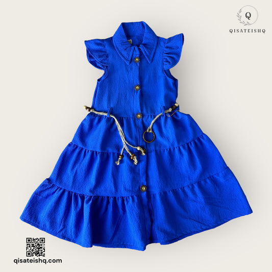 Girls dress with button front